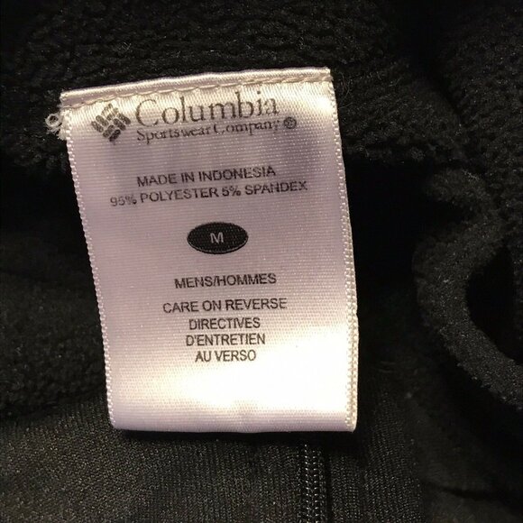 Columbia Men's Size Medium Jacket Fleece Black Good Preowned Condition - Picture 8 of 9